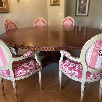 One of a kind handcrafted dining room table and chairs