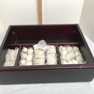 Silverware box of 12 each silver plated items for table