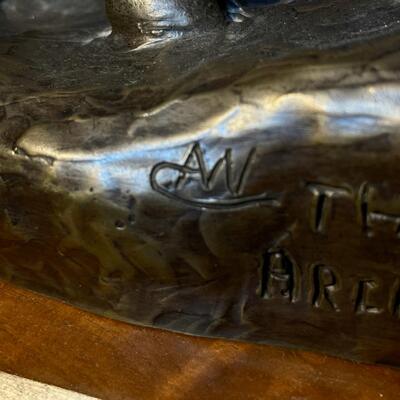 Archie Castleberry The Sentinel Bison Bull cast Bronze ltd ed. #14/30