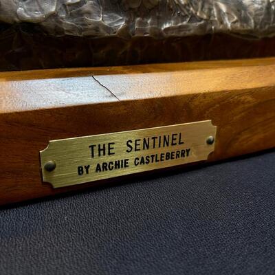 Archie Castleberry The Sentinel Bison Bull cast Bronze ltd ed. #14/30
