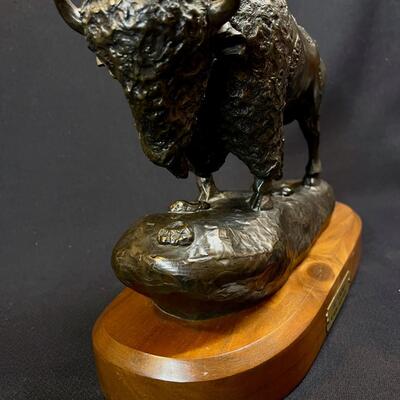 Archie Castleberry The Sentinel Bison Bull cast Bronze ltd ed. #14/30