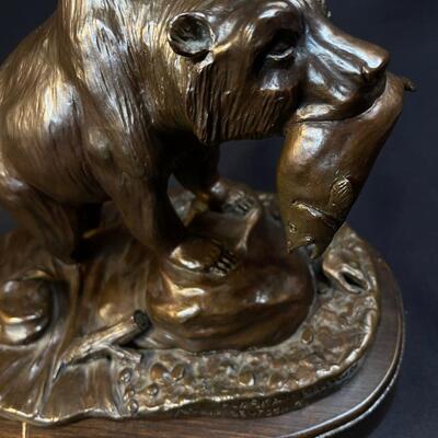 Jim Deutsch Alaskan Brown Bear Bronze Sculpture