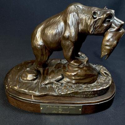 Jim Deutsch Alaskan Brown Bear Bronze Sculpture