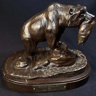 Jim Deutsch Alaskan Brown Bear Bronze Sculpture