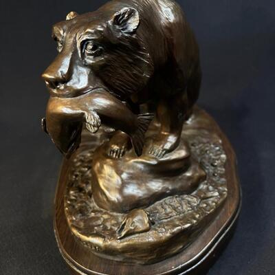 Jim Deutsch Alaskan Brown Bear Bronze Sculpture