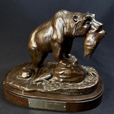 Jim Deutsch Alaskan Brown Bear Bronze Sculpture
