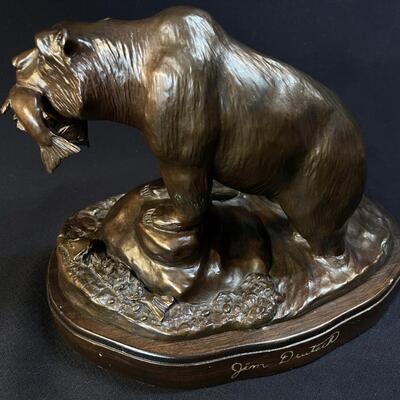 Jim Deutsch Alaskan Brown Bear Bronze Sculpture