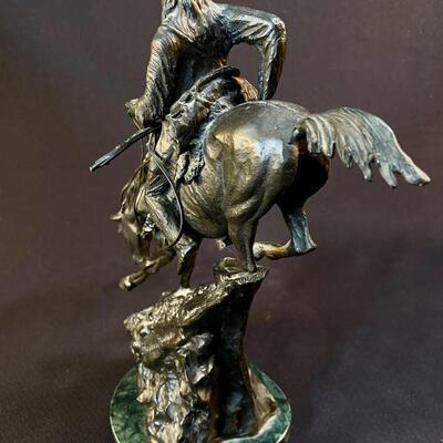 After Frederick Remington Cast Bronze Mounted Mountain Trapper