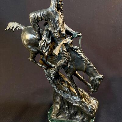 After Frederick Remington Cast Bronze Mounted Mountain Trapper