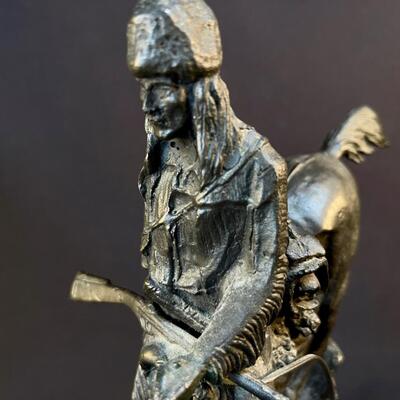 After Frederick Remington Cast Bronze Mounted Mountain Trapper