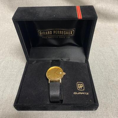 Vintage 14k Gold Girard Perregaux Employee Service Award Wrist Watch Engraved