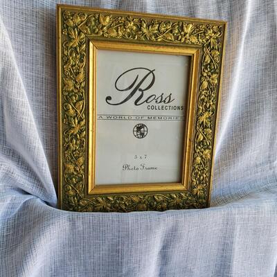 Gold colored picture frame