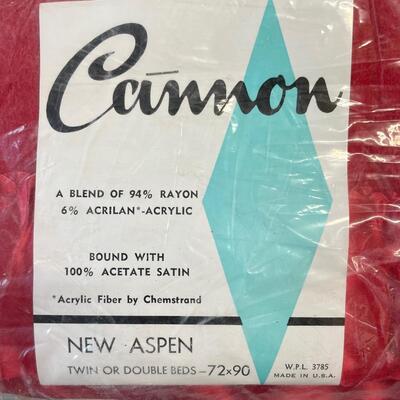 Vintage Cannon Red Blanket Original Packaging