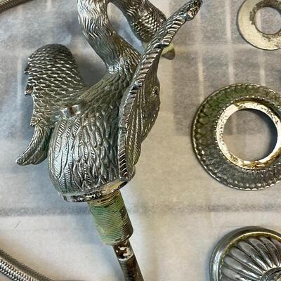 Vintage Silvertone Swan Bird Shaped Sink Faucet Sherle Wagner
