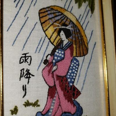 Small embroidery Asian theme
