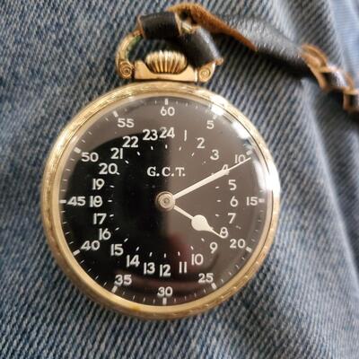 Hamilton 1942  GCT US Military WWII Navigation 22J Pocket Watch AN 5740