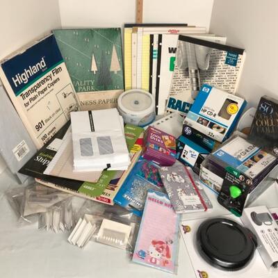 Assorted office supplies and old cd’s not used lots of stuff