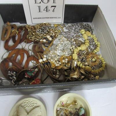 Lot of Costume Jewerly, Chunky Bracelets, Necklaces, Wood Necklace, Earrings, More