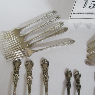 Lot of Misc Silverplate Flatware, Many Patterns and Pie Server
