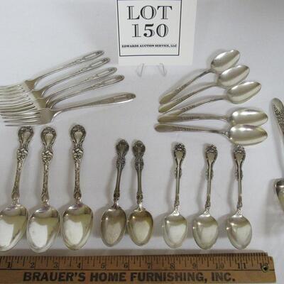 Lot of Misc Silverplate Flatware, Many Patterns and Pie Server