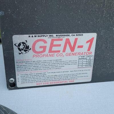 Lot 1: GEN 1 Propane Co2 Generator