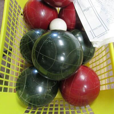 Vintage Bocce Ball Set, Includes Small Ball and Instructions, No Box