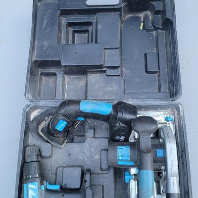 Lot 7: 18V Cordless POWER GLIDE Tool Set Untested