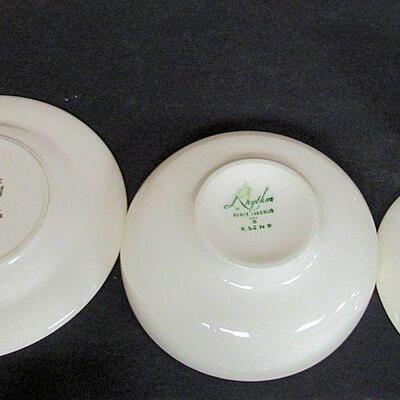 Lot of Vintage Dishes, Metlox Happy Time Plate, Homer Laughlin Rhythm Bowl, Egg Cup, More