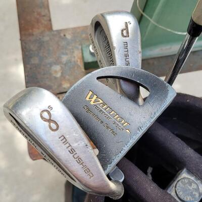Lot 13: Vintage Set Of Golf Clubs w/ WILSON Bag + Balls