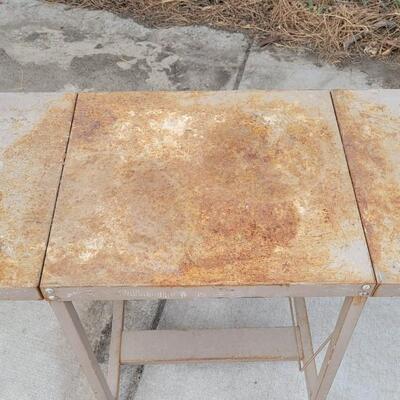 Lot 20: Vintage Metal Work Table 