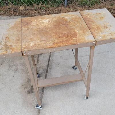 Lot 20: Vintage Metal Work Table 