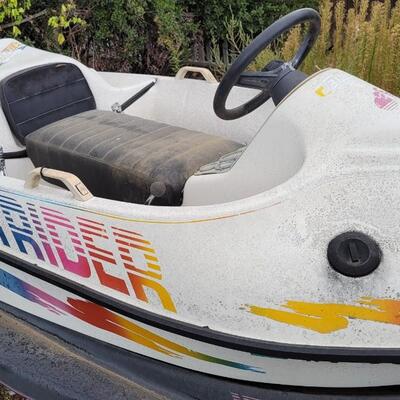Lot 33: Vintage JET RIDER Jet ski NISSAN ENGINE w/ Original Trailer (Clear CO Title Ready to Transfer)