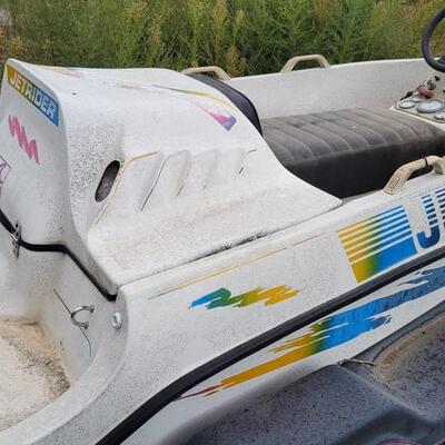 Lot 33: Vintage JET RIDER Jet ski NISSAN ENGINE w/ Original Trailer (Clear CO Title Ready to Transfer)