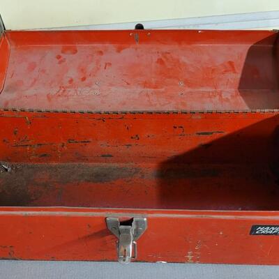 Lot 35: Vintage Red Toolbox 