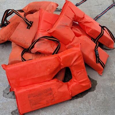 Lot 54: (6) Standard Size L Adult Lifejackets 