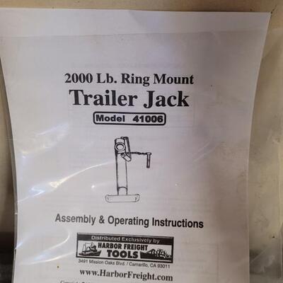 Lot 57: New 2000lb. Ring Mount Trailer Jack