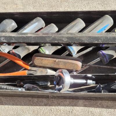 Lot 60: Metal Tray Full of Tools 