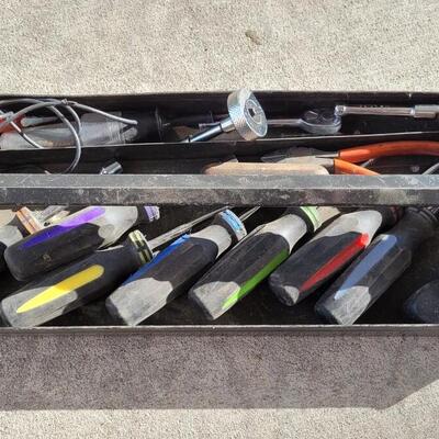 Lot 60: Metal Tray Full of Tools 