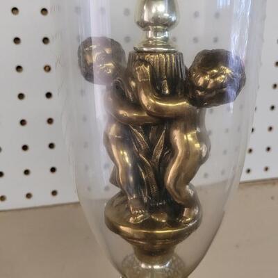 Lot 63: Vintage 32" Tall Cherub Themed Table Lamp 