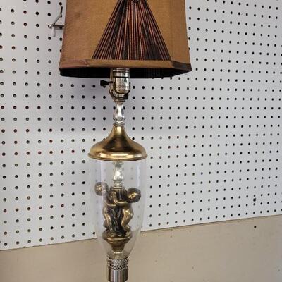Lot 63: Vintage 32" Tall Cherub Themed Table Lamp 