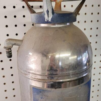 Lot 64: Vintage 24" Tall Fire Extinguisher Bottle Empty 