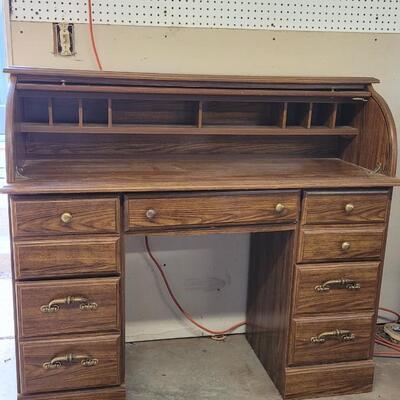 Lot 65: Vintage Roll Top Desk 42" x 20" x 48"