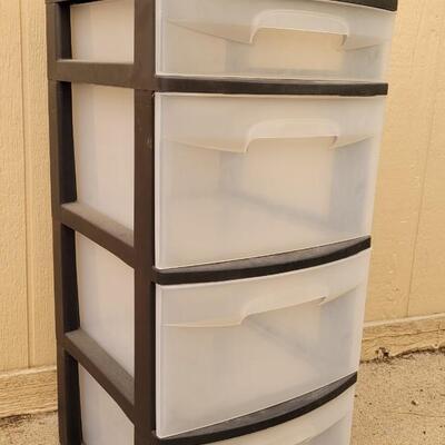 Lot 66: Plastic Storage Organizer 4-Drawer