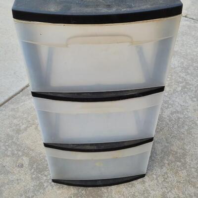 Lot 67: Plastic Storage Organizer 3-Drawer Tall