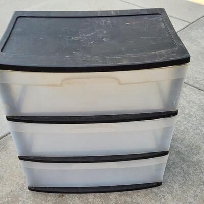 Lot 68: Plastic Storage Organizer 3-Drawer Wide