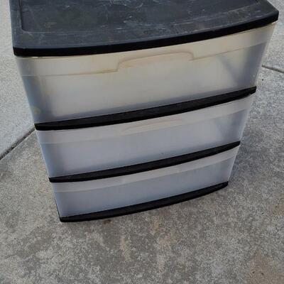 Lot 68: Plastic Storage Organizer 3-Drawer Wide