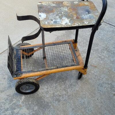 Lot 74: Vintage Painters Rolling Tool Cart