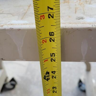 Lot 75: Vintage Metal Folding Sides Work Table w/ Rollers
