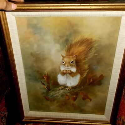 Squirrel Picture signed by the artist