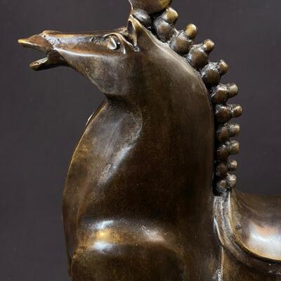 Bronze Chinese Tang-Style Horse Sculpture